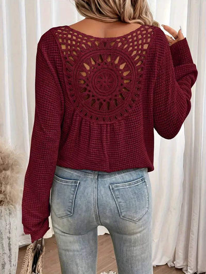 V-Ausschnitt Strickpullover für Frauen
