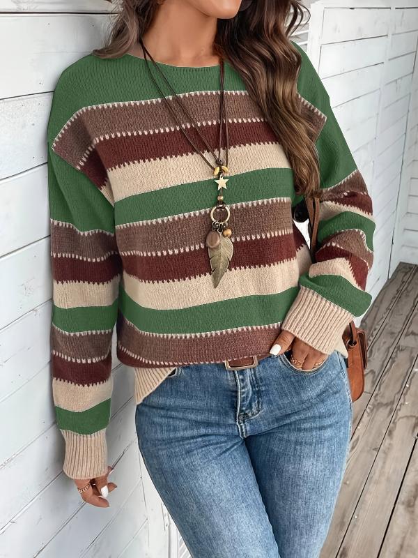 Lunira™ | Gestreifter Strickpullover