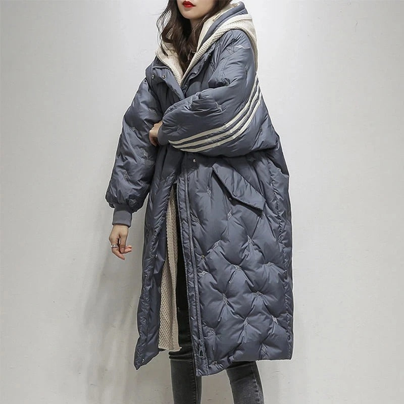 Shaira - Gefütterter langer Wintermantel für Damen