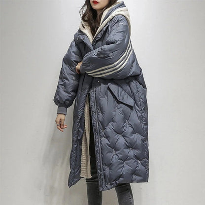 Shaira - Gefütterter langer Wintermantel für Damen