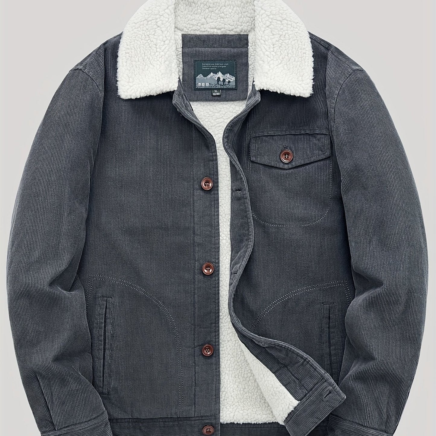 Sven | Warme Fleece-Knopfjacke