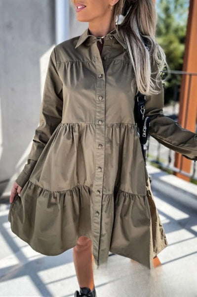 Evelyn Damenkleid mit fester Schnalle und umgekehrtem Ausschnitt