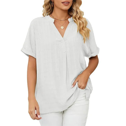 Stylische Bluse mit V-Ausschnitt für Frauen