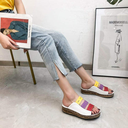 Sophia | Bequeme und stützende dreifarbige Sandalen für Frauen
