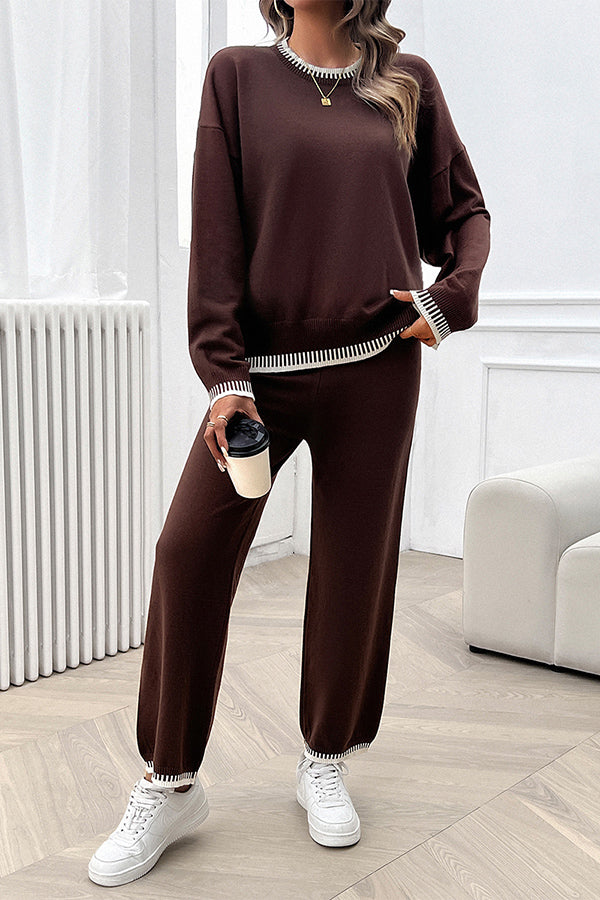 Mira - Unifarbene, lässige Strickjacke mit Kapuze und langen Ärmeln mit Taschen für Frauen