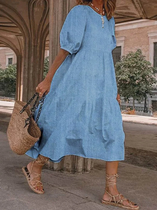 Ava-Denim-Kleid: lässiger Schick