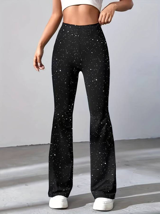 Ausgestellte Hose aus Paillettenstoff