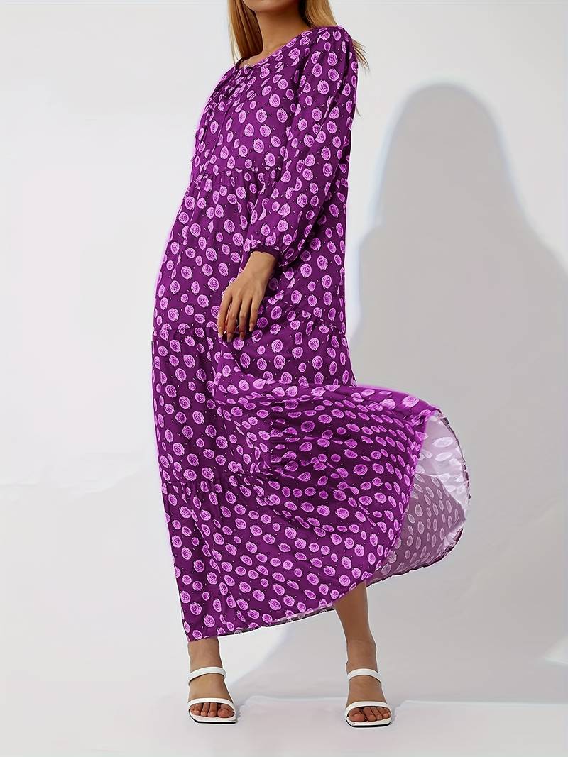 Abisha - Lockeres Boho-Maxikleid mit Blumendruck
