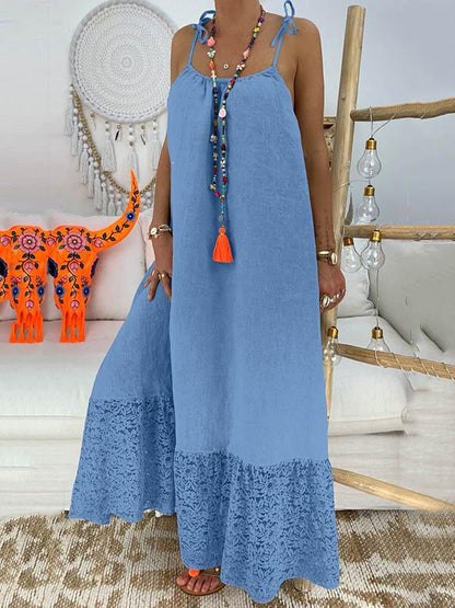 Einfaches Maxikleid mit Schlitz