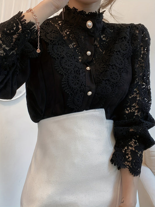 Liesbeth Bluse | Langärmelige Spitzenbluse
