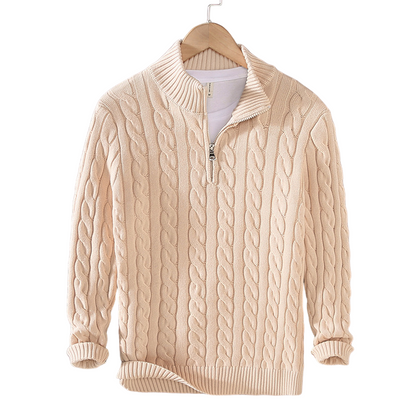 Lorentis™ | Luxuriöser Strickpullover mit modernem Reißverschluss