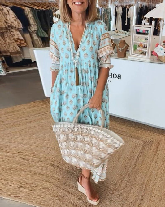 Bedrucktes Freizeitkleid