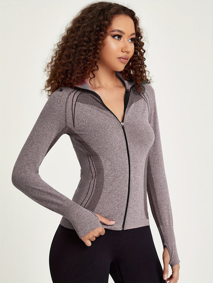 Fien | Sporty Langarm-Trainingsjacke für Damen mit Streifendekoration
