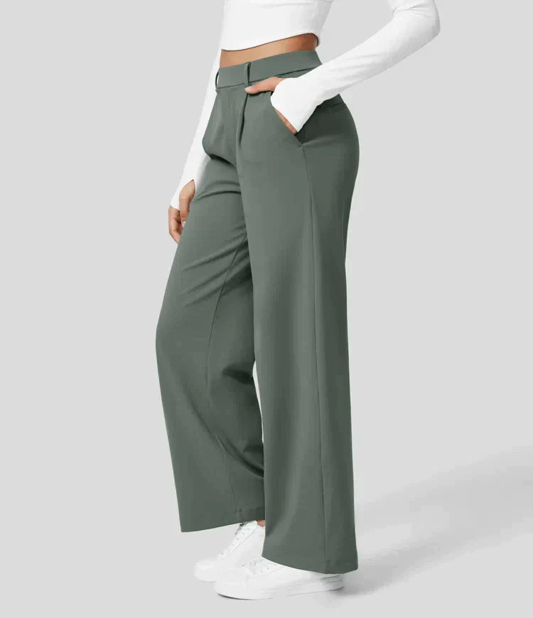 Dorothy - Stretch-Hose mit hoher Taille und geradem Bein für Frauen