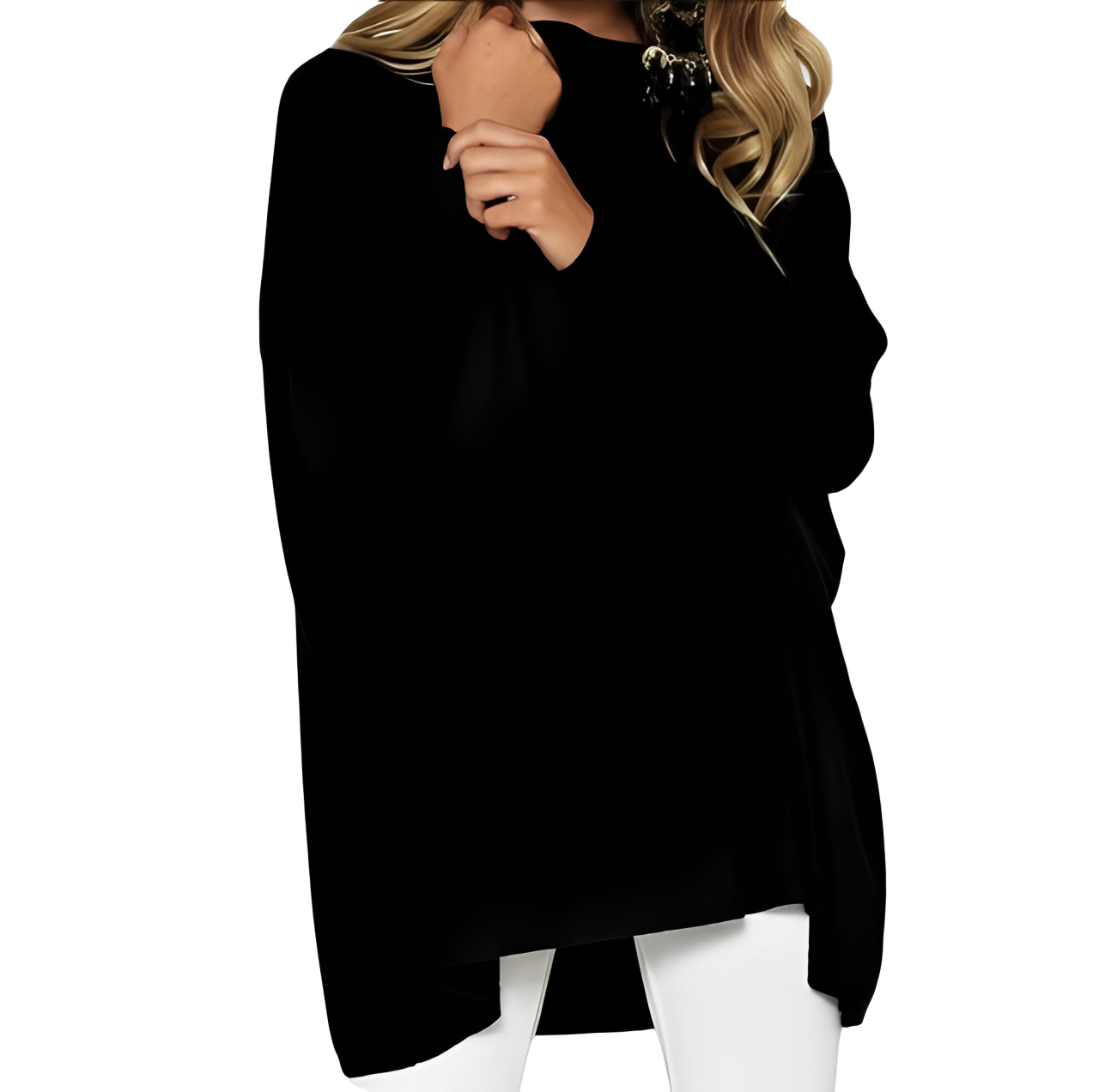 Leonie - Oversize-Hemd mit gewagter Krawatte für Frauen