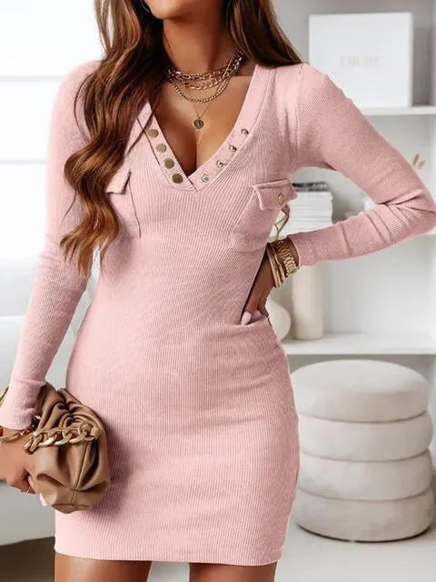 Langärmeliges Strickkleid