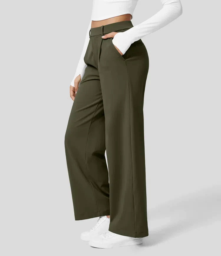 Dorothy - Stretch-Hose mit hoher Taille und geradem Bein für Frauen