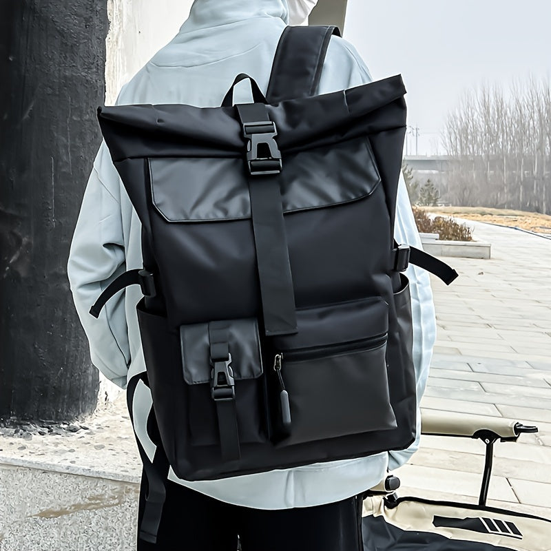 Liam | Trendy Wasserdichte Reisetasche Laptop-Rolltop-Rucksack