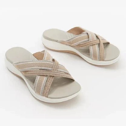 Valentina® | Damen Plateausandalen mit Gummizug