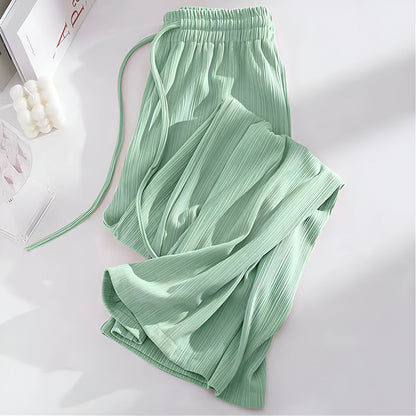 Chrysanthe | Kühle und leichte Hose mit hoher Taille und weitem Bein