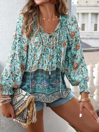 Elara Boho-Blumenbluse