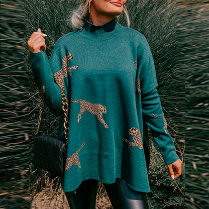 Chiara - Warmer und einzigartiger Leopardenpullover