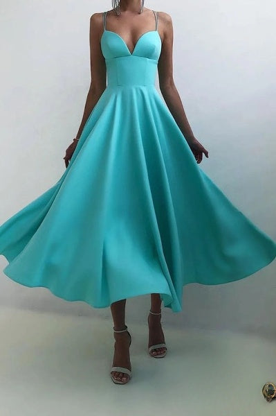 Monroe - Maxikleid mit V-Ausschnitt und Rücken ohne Rüschen