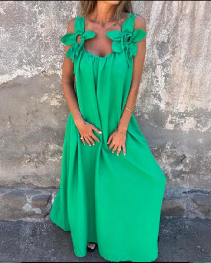 Langes Blumenkleid