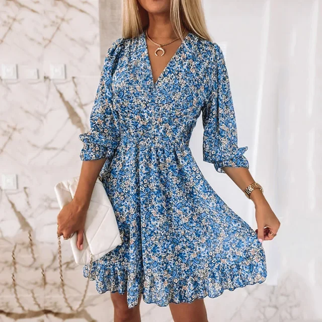 Sommerkleid mit Bohemian-Print für Damen