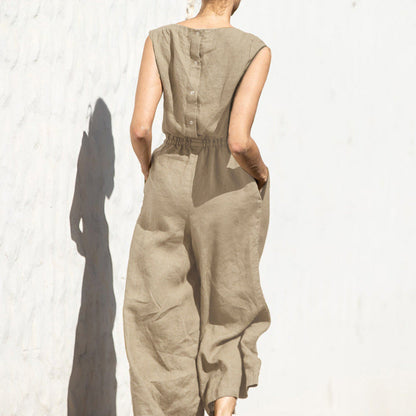Fashion Lässiger Temperament-Jumpsuit ohne Ärmel