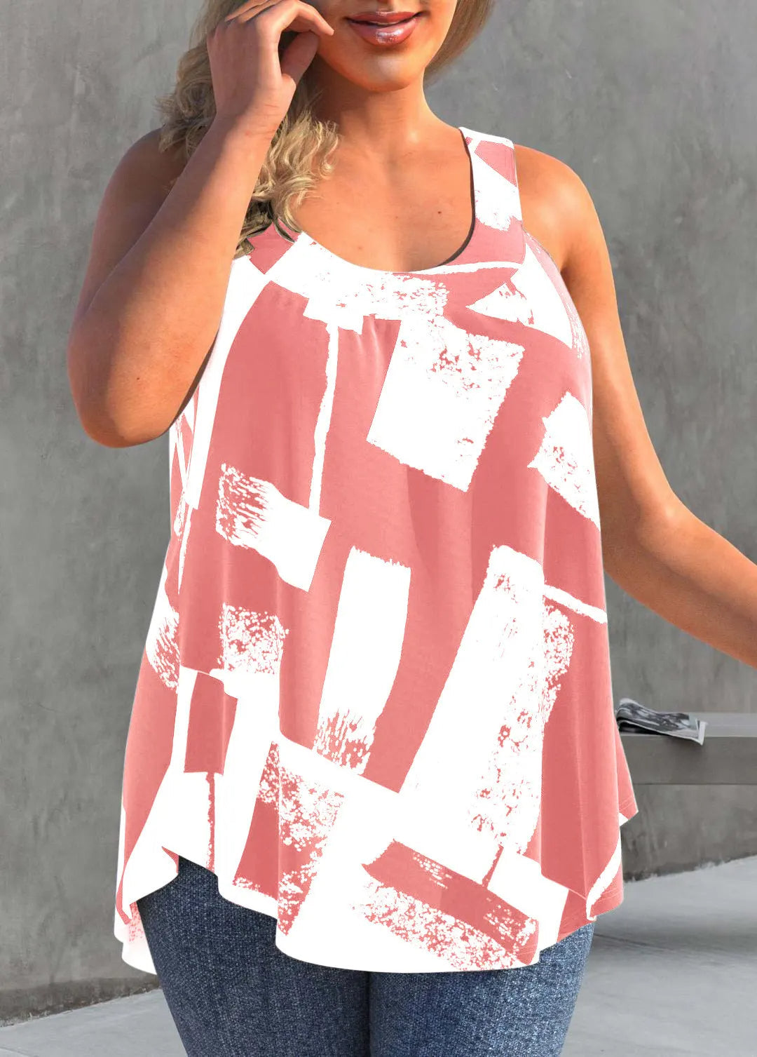 Vardi Dante™ Rose Plus-Size Top | Luftig & Trendy