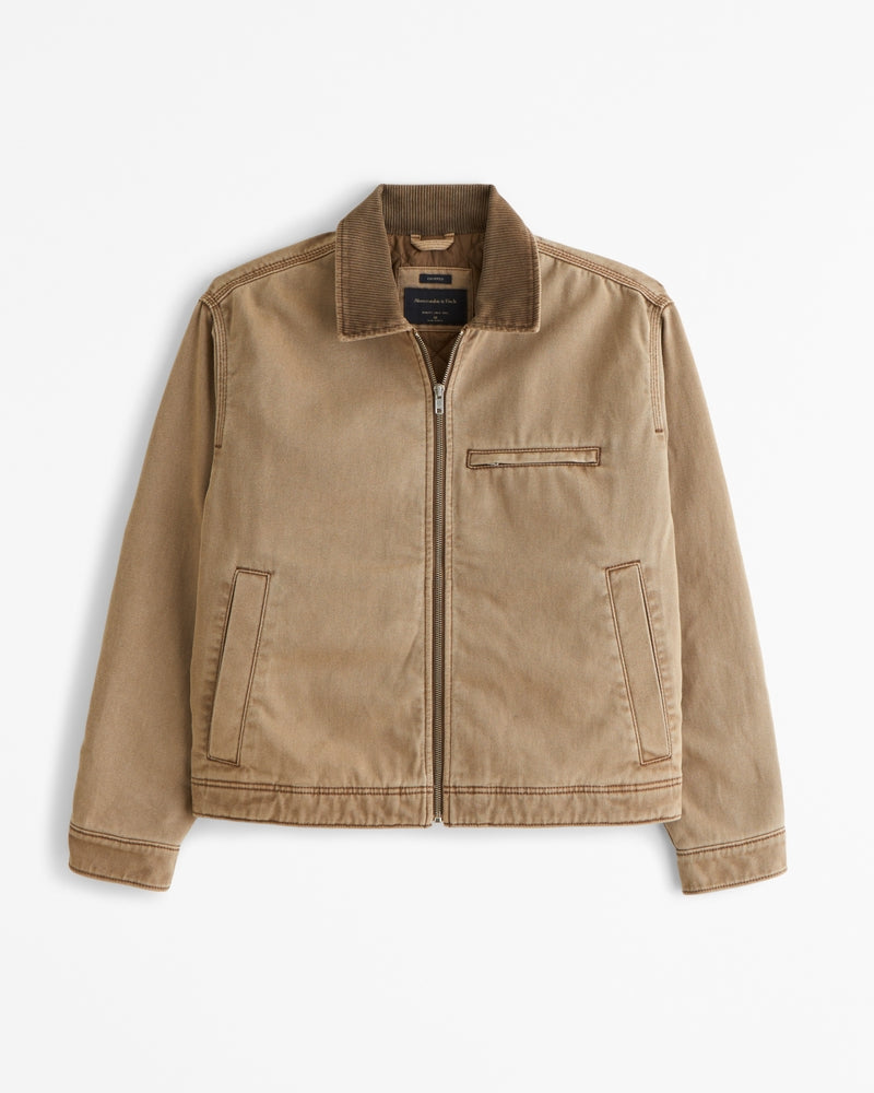 Kurze Arbeitsjacke mit Reißverschluss