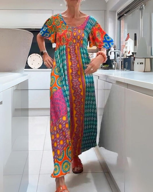 Bohemian-Kleid mit Paisley-Muster