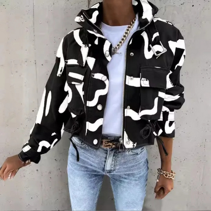 Tesha - Moderne Jacke mit Kordelzug für Frauen