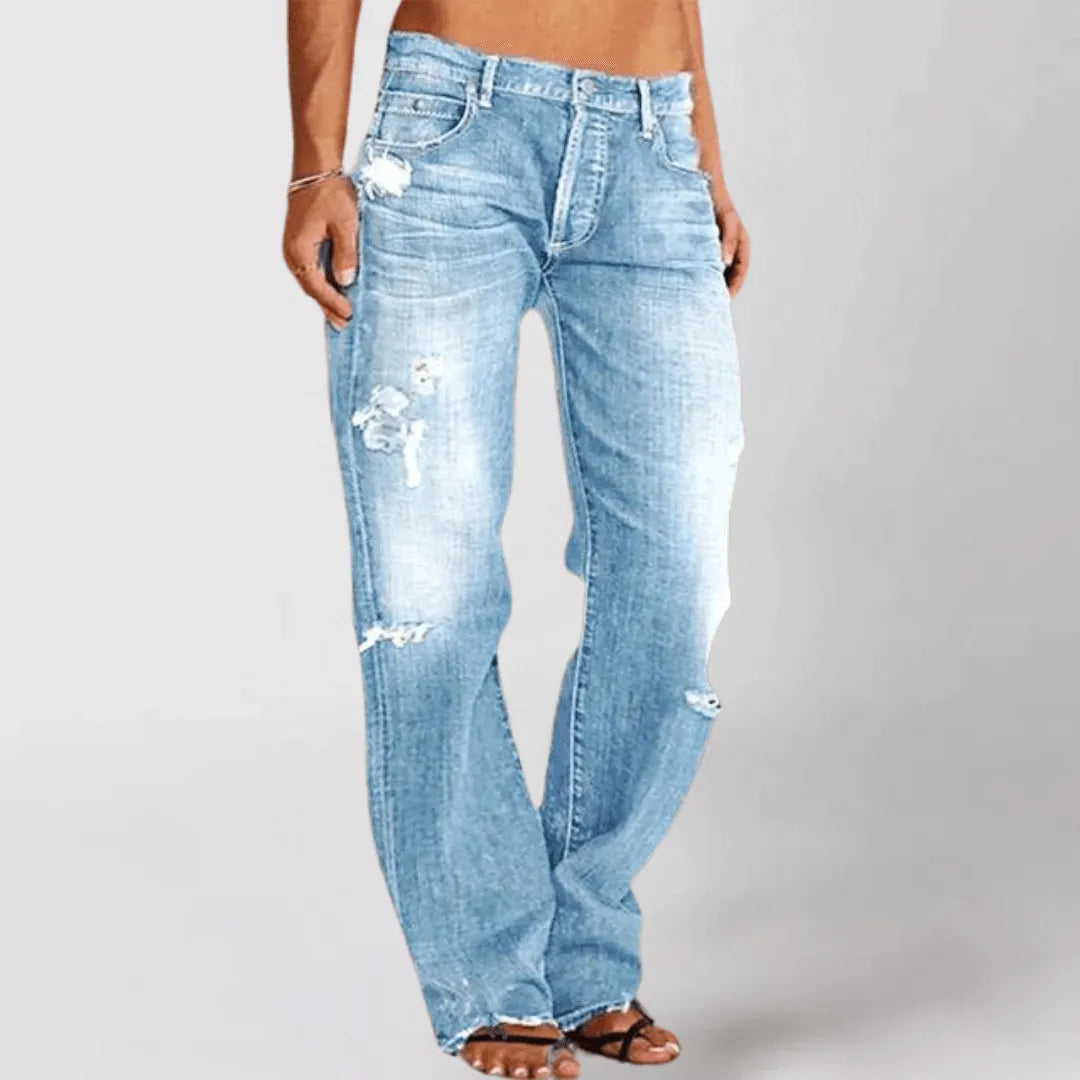 Damenjeans - Mit Löchern - Strapazierfähiger Denim - Ideal für den täglichen Gebrauch