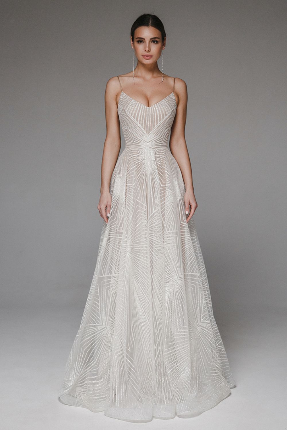Xyros™ | Elegantes Midikleid mit geometrischen Pailletten
