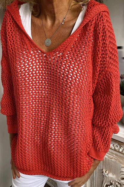 Paula - Strickpullover mit Kapuze