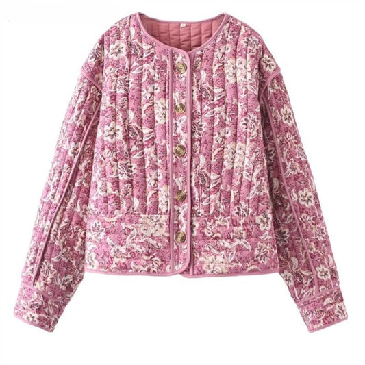 Sapphire - gefütterte Jacke mit Blumenmuster