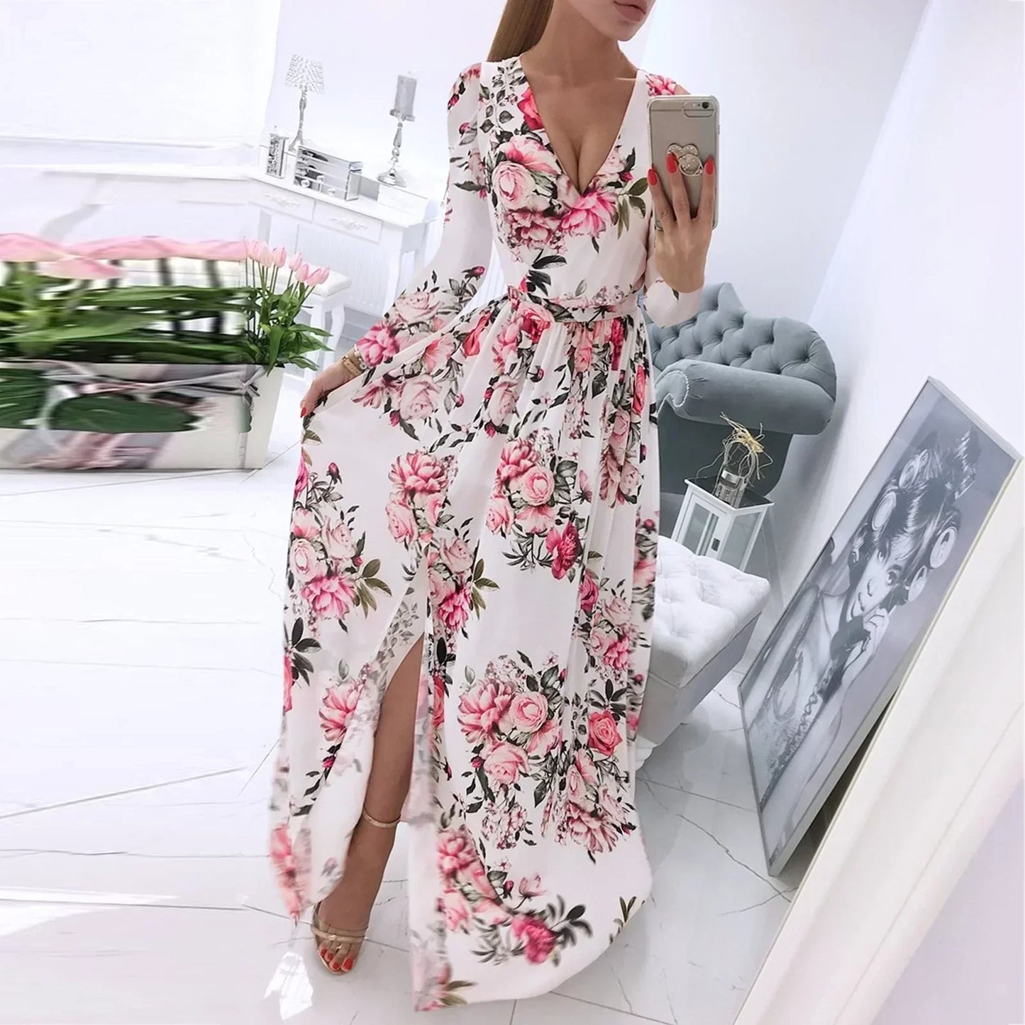Hazel - Langärmeliges Kleid