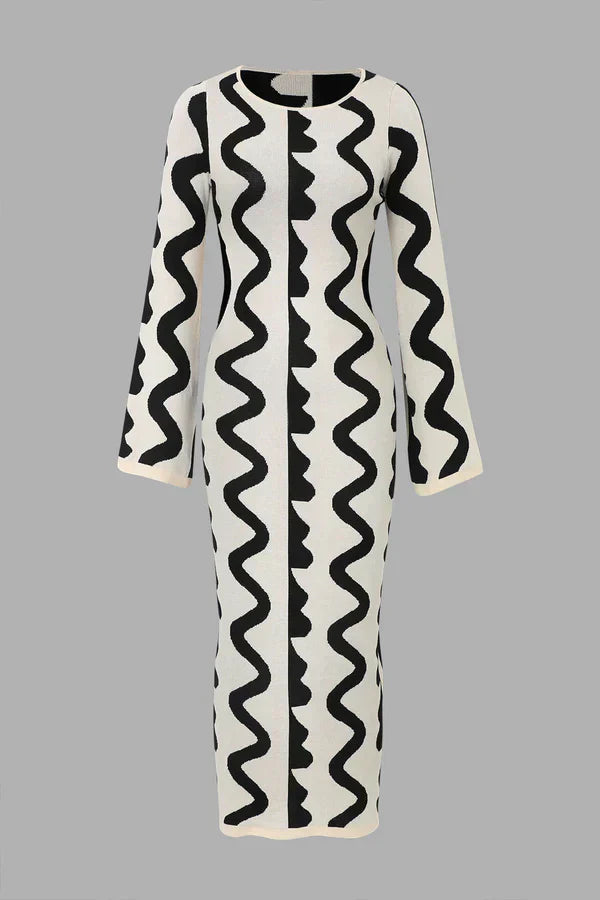 Emily - Strickkleid mit Wellenmuster