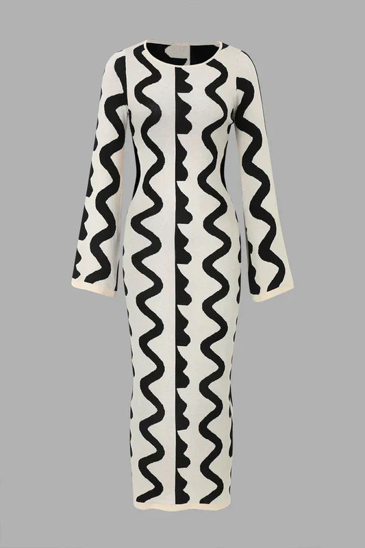 Emily - Strickkleid mit Wellenmuster