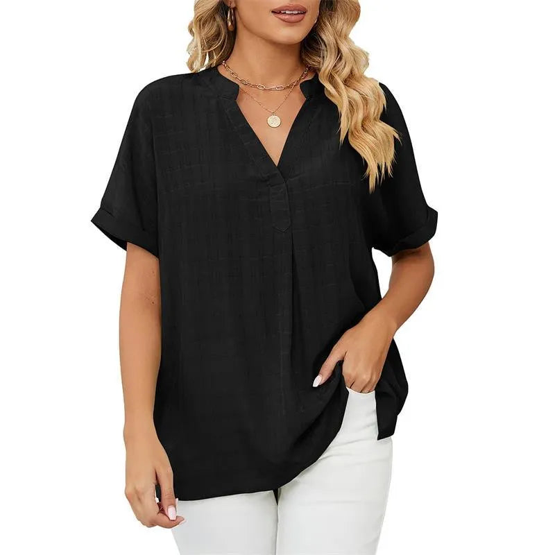 Stylische Bluse mit V-Ausschnitt für Frauen