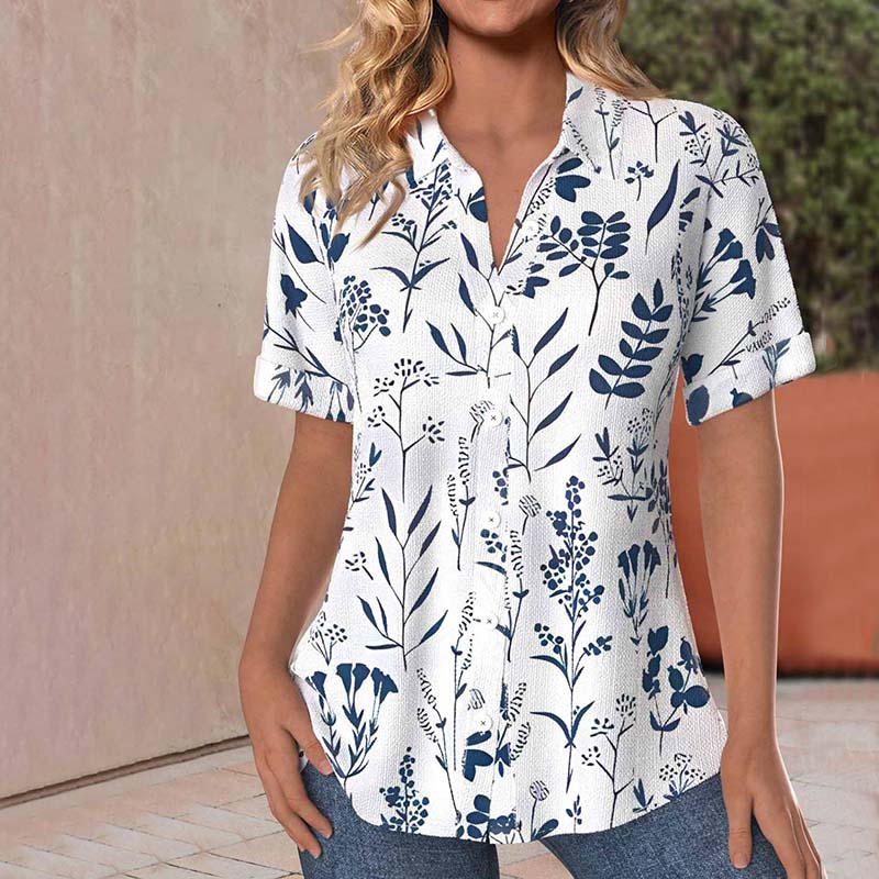BETHANY | Lässige Bluse mit Blattdruck
