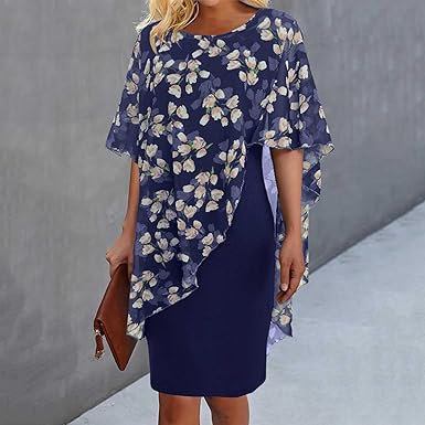 Jemima - Kleid mit Blumenmuster und Nähten