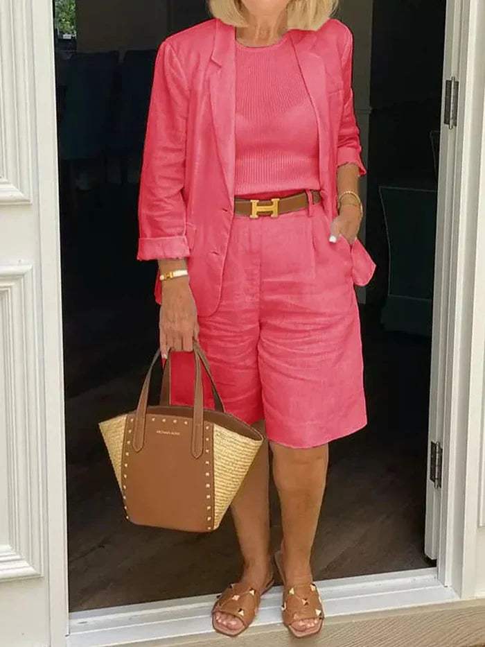 Damenset - Eleganter Blazer und Shorts - Stilvoll - Ideal für warme Tage