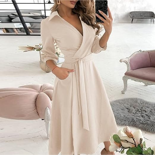 Eleanor - Modisches langärmeliges Kleid