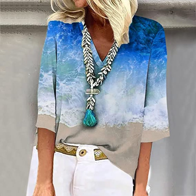 Brittley | Elegante Mehrfarbige Bluse für Damen