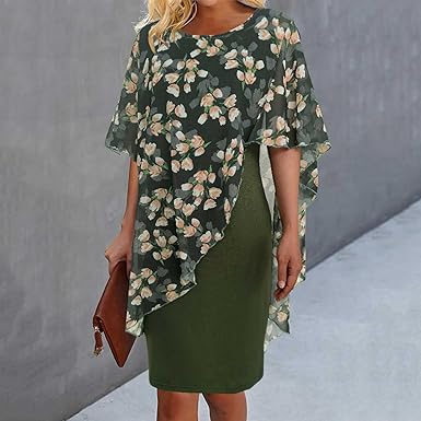 Jemima - Kleid mit Blumenmuster und Nähten