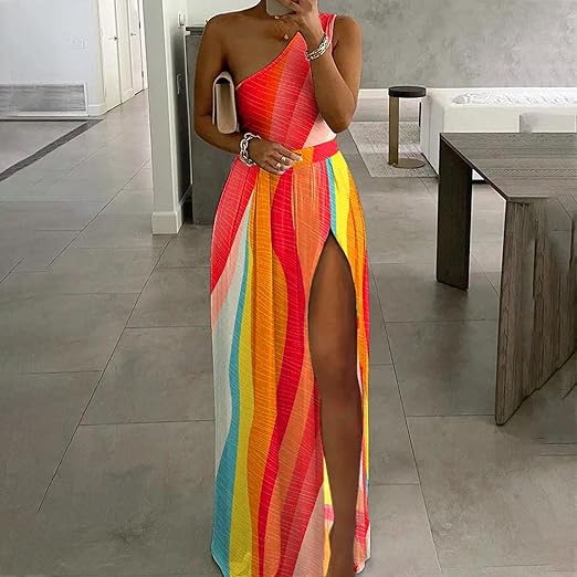 Belle - Maxikleid mit einer Schulterpartie