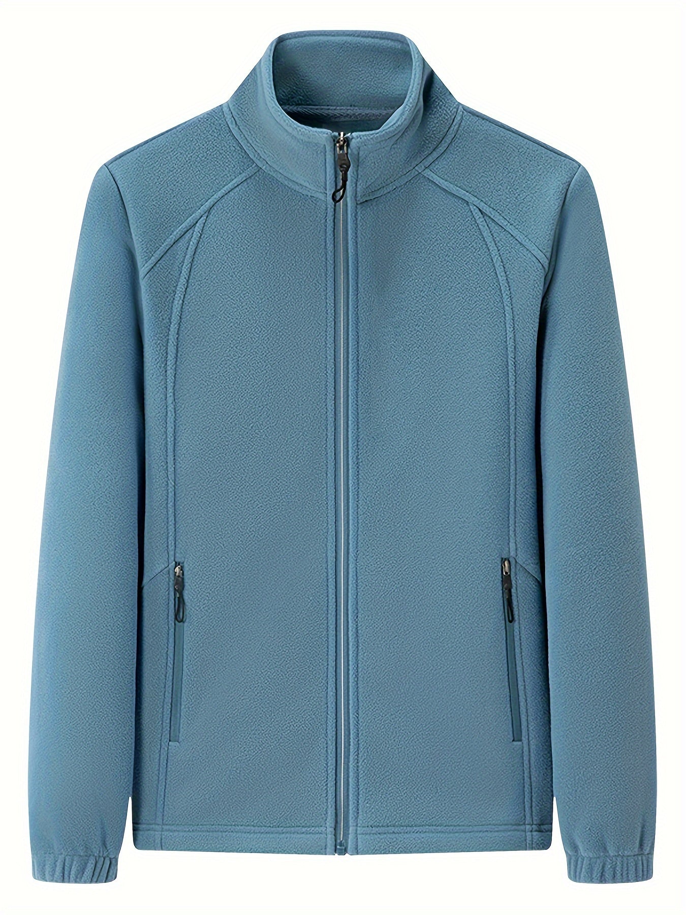 Fenna | Plüsch-Outdoorjacke mit Stehkragen und langen Ärmeln